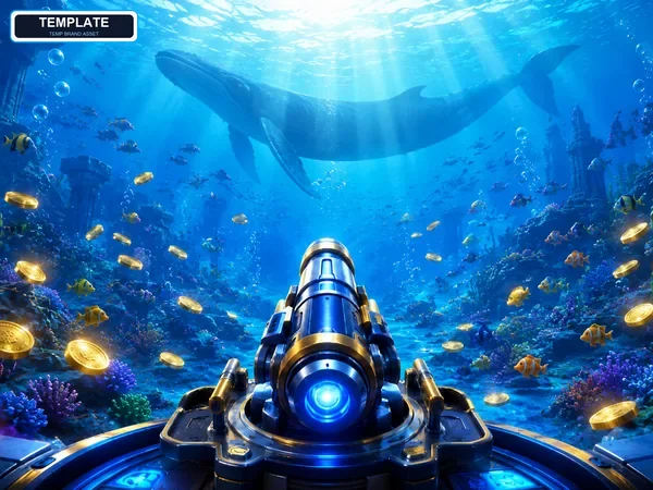 Tampilan permainan Treasure Boat Fishing dengan suasana bawah laut
